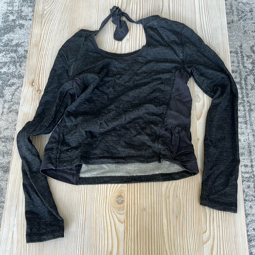Lululemon open back tie up sweater